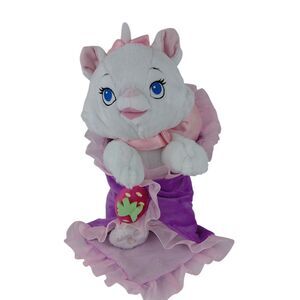 Disney Babies Aristocats Marie Kittty Cat Plush Pink Strawberry Blanket Parks